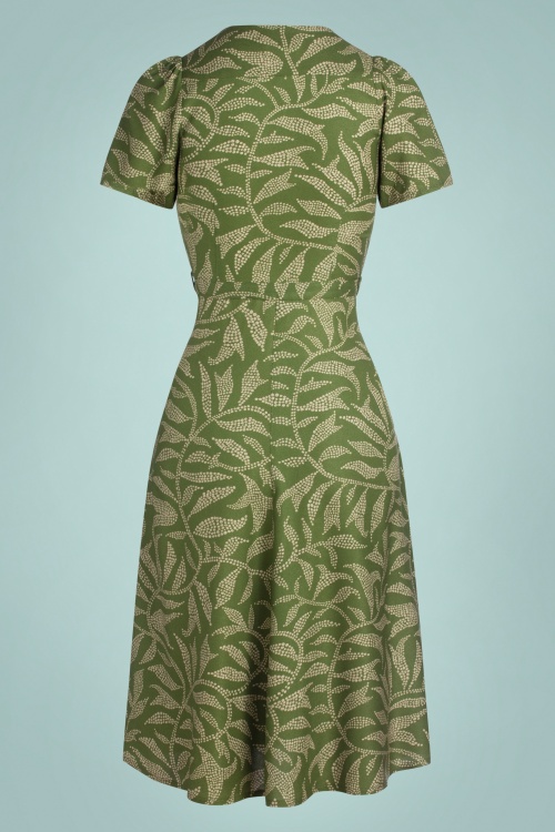 veryy cherry 44861 dress green leaves dots 230310 503W