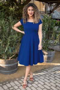 Vintage Chic for Topvintage - 50s Riyana Swing Dress in Royal Blue