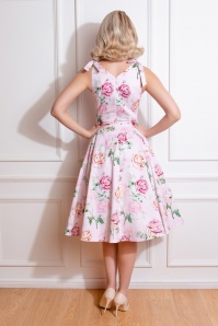 Hearts & Roses - Emma Floral Swing Dress in Pink 2