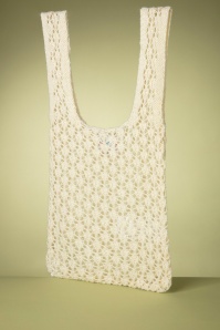 Compania Fantastica - Small Crochet Bag in Cream