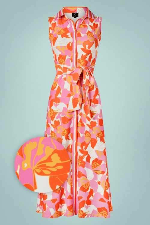 K-Design - Fabia Floral Maxi Kleid in Multi