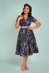 Vintage Chic for Topvintage - Mindy Maxi Kleid in Hot Pink