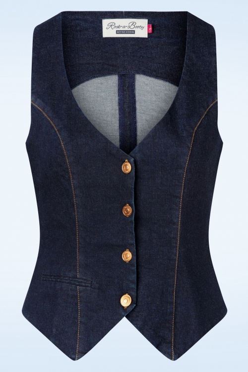 Womens Denim Longline Waistcoat Jacket, UK Sizes 8 to 14
