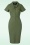 Collectif Clothing - Caterina Mosshill Check Pencil Dress Années 50 en Brun