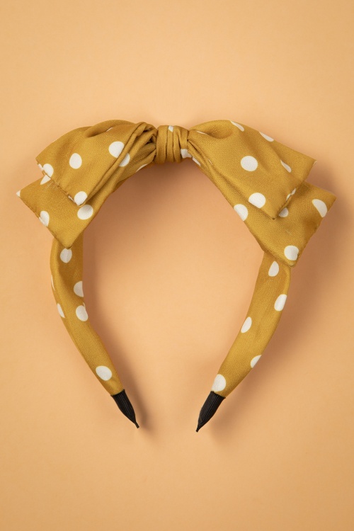 Banned Retro - Magdalen Hairband in Mustard