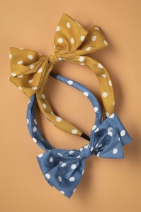 Banned Retro - Magdalen Hairband in Blue 3