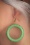 Splendette TopVintage exclusive ~ Tea Heavy Carve Drop Hoop Earrings in Green