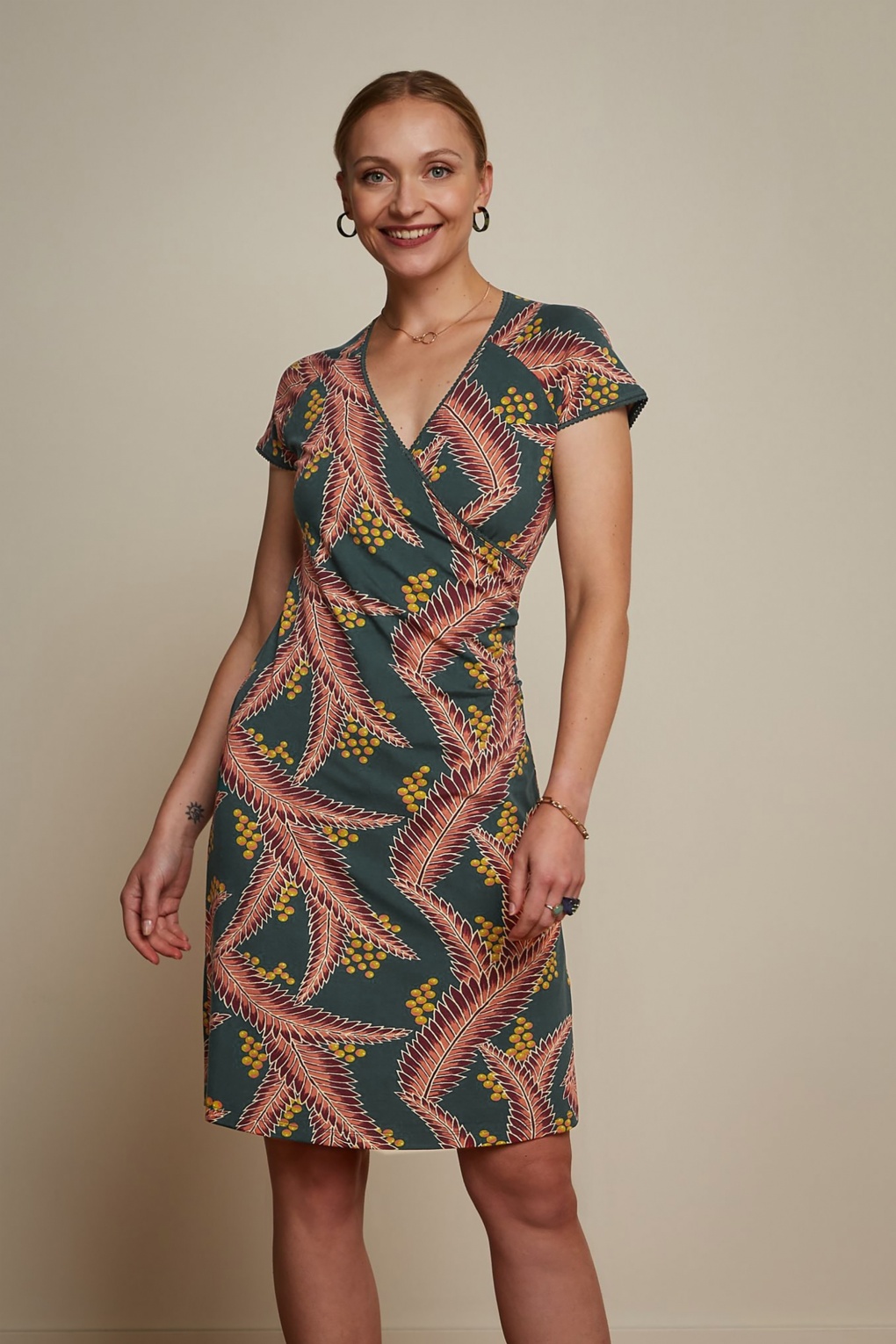 Monserrat Cross Dress in Dragonfly Green