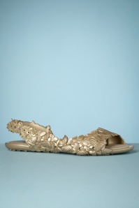 Sunies - Flexi Butterfly Flipflop Sandals in Gold 2
