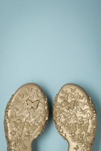 Sunies - Flexi Butterfly Flipflop Sandals in Gold 5