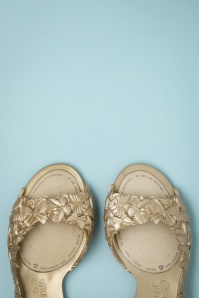 Sunies - Flexi Butterfly Flipflop Sandals in Gold 3