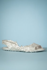Sunies - Flexi vlinder flipflop sandalen in pearl 2