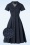 50s Caterina Mini Polka Dot Swing Dress in Navy
