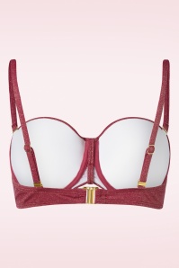 Cyell - Summer Glam Padded Bikini Top in Burgundy 3
