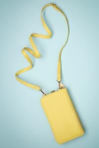 Banned Retro - Cherry Pie Cross Body Phone Bag in Yellow 3