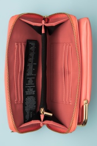 Banned Retro - Cherry Pie Cross Body Phone Bag in Coral Pink 3