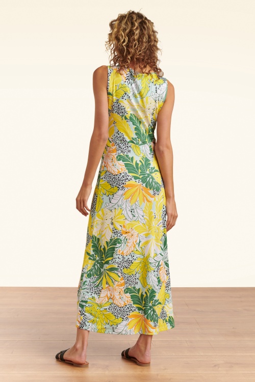 Smashed Lemon - Tasia Tropical Maxi Dress in Multi 3