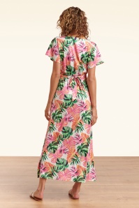 Smashed Lemon - Tropical Maxi Kleid in Weiß 2