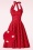 TopVintage Boutique Collection Bettie Polkadot Swing Dress en Rouge