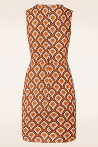 Vintage Chic for Topvintage - Dixie retro jurk in oranje 3