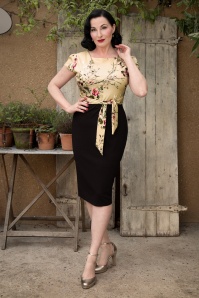 Vintage Chic for Topvintage - Peggy Waterfall penciljurk in rood