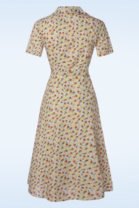 Banned Retro - Blooming Swing Dress in Blue 5