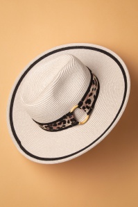 Amici - Leoni Straw Hat en Gris Argenté
