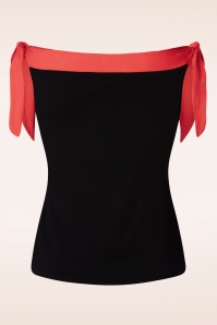 Banned Retro - Sweet Summer Top in Black and Red 2