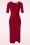 Vintage Chic for TopVintage Selene Pencil Dress en Rojo Profundo