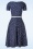 Vintage Chic for Topvintage - Hilly Hearts Swing Dress en Bleu Marine 2
