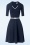 Vintage Chic for Topvintage - Sandy swing jurk in marineblauw