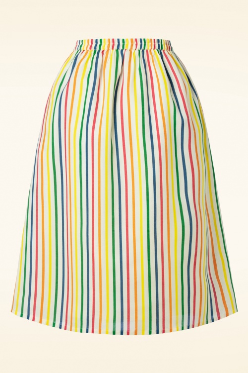 Compania Fantastica - Maldivas Stripes Skirt in Multi 2