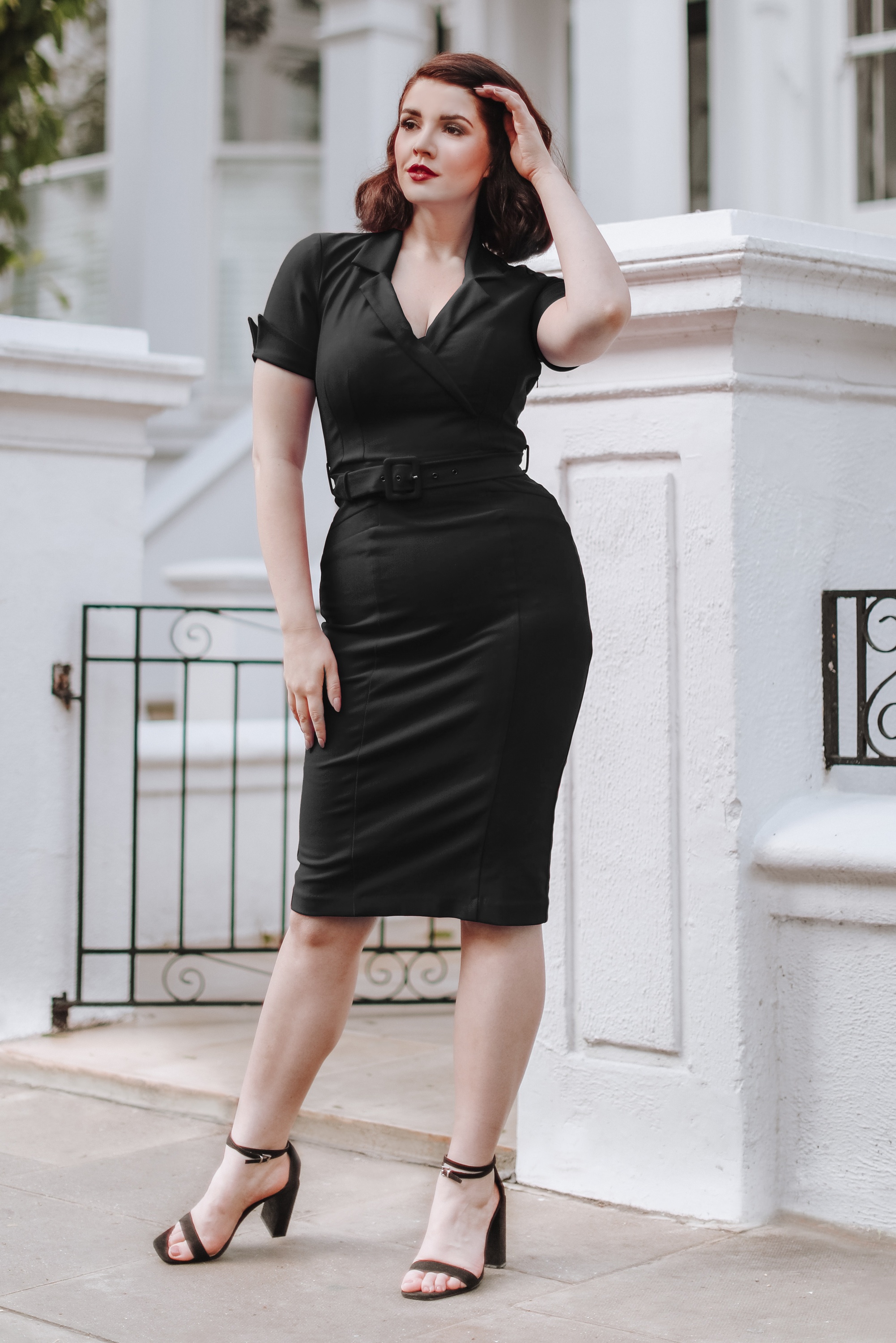 Zoe Vine - Loïs pencil jurk in zwart 3