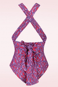 TC Beach - Multiway Swimsuit in Ikat Pink 2