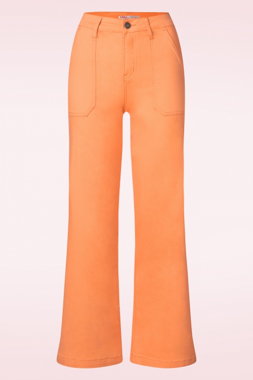 Vintage 70s Handmade Orange Checkered Wide Leg High Waist Flood Pants XS 25  26 -  Canada
