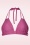 TC Beach - Slide Triangle Bikini Top en Rose d'Été