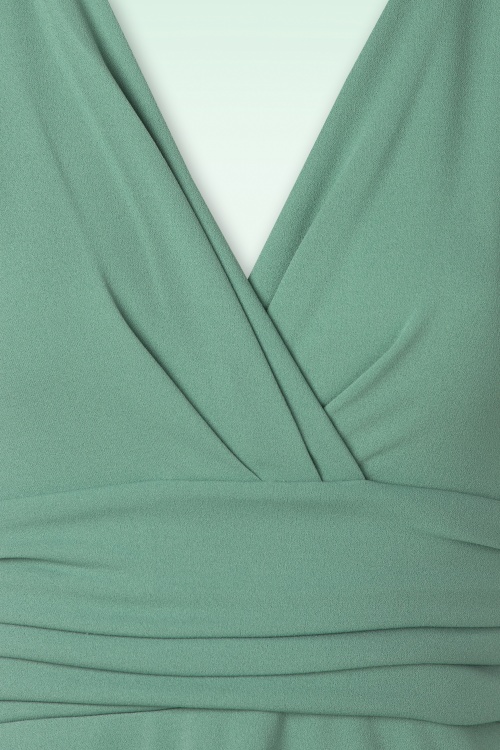 Vintage Chic for Topvintage - Rinda Maxi Dress in Sage Green 3