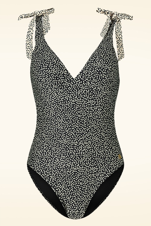 TC Beach - Bow Rib Swimsuit in Chocolate