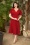 Vintage Chic for Topvintage - Irene – Überkreuztes Swing-Kleid in Rot 2