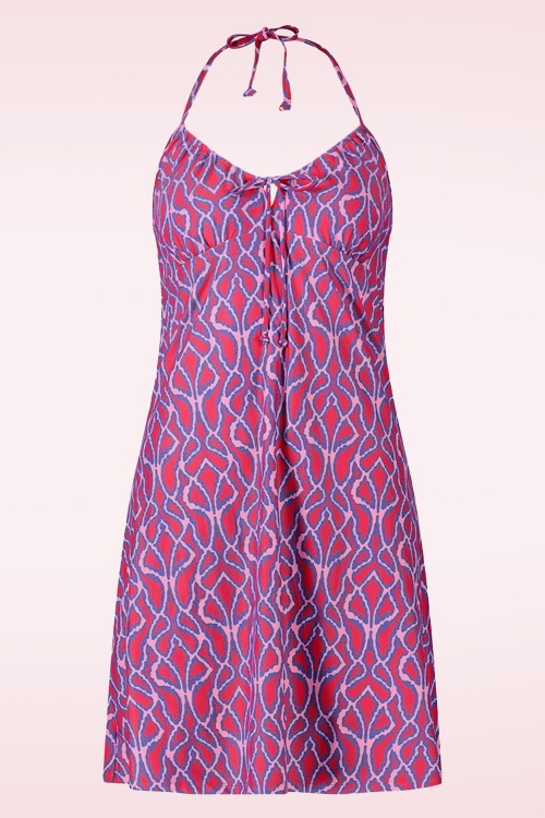 TC Beach - Strand Kleid in Ikat Pink 2