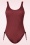  - High Leg Swimsuit en Rouge Foncé 2