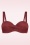 TC Beach - Mid Waist Bikini Bottom in Dark Rouge