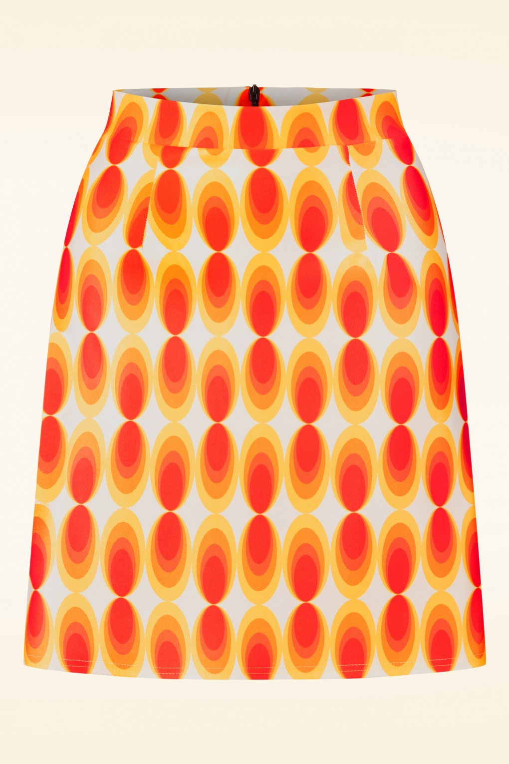 Vintage Chic for Topvintage Bobby retro rok in oranje en wit Shop bij Topvintage