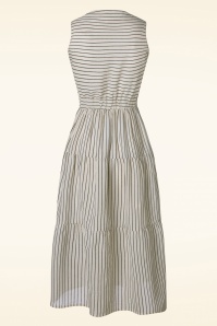 Compania Fantastica - Mira Striped Dress en Crème 2