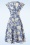 Vixen - Floral flutter flare jurk in blauw 2