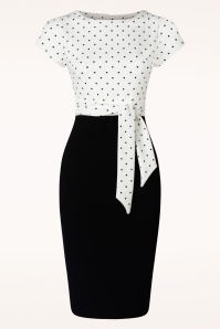 Vintage Chic for Topvintage - Elise Dress en Noir et Blanc
