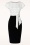 Vintage Chic for Topvintage - Elise Floral pencil jurk in zwart en zachtgeel