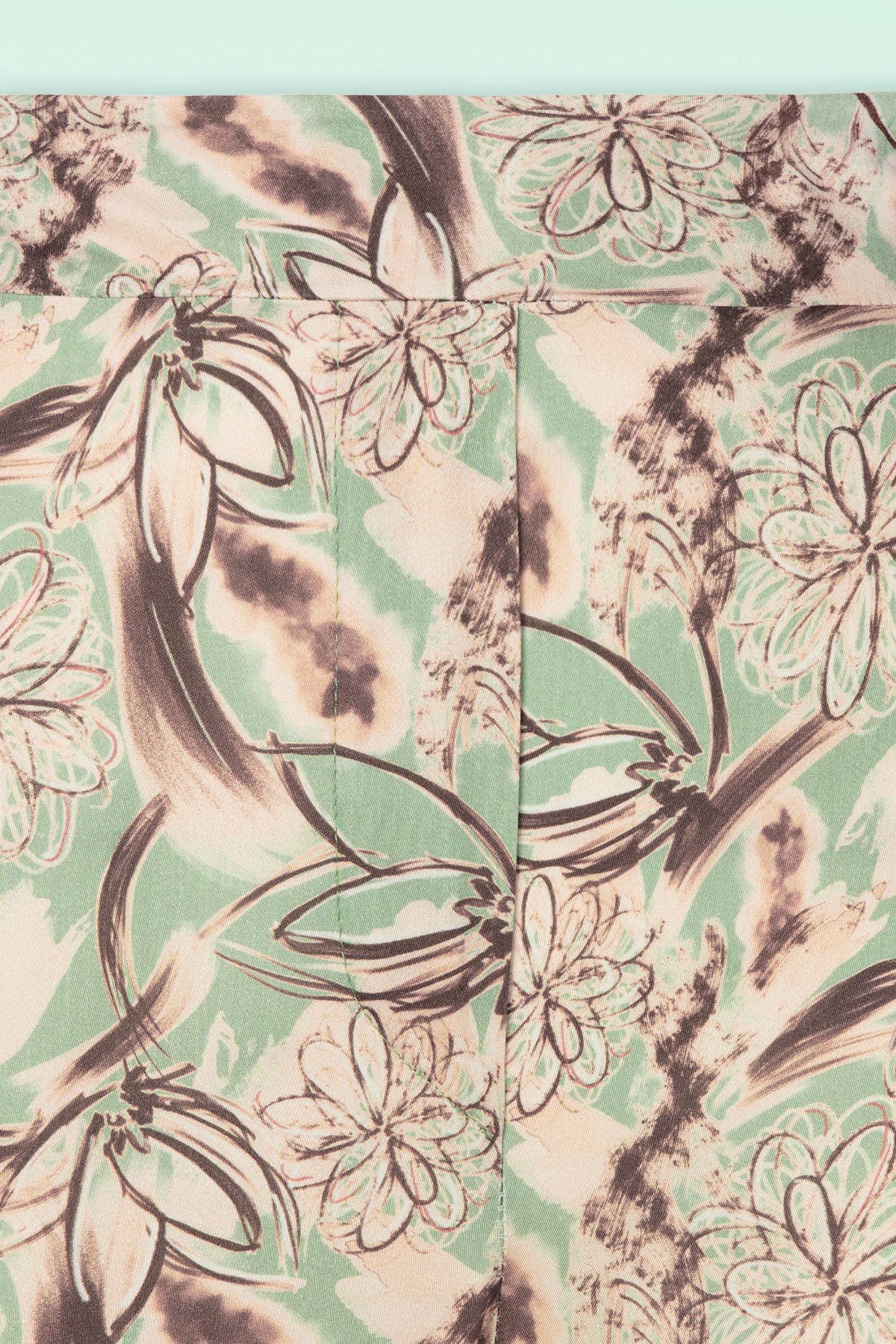 20to - Fiora Floral broek in zacht groen 3