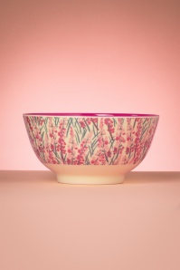 Rice - Melamine Medium floral field Bowl in roze 3