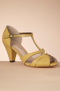 Chelsea Crew - Penelope Peeptoe Pumps en Moutarde 3